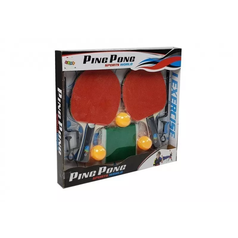 LEAN TOYS Tischtennis-Set Schläger Netz