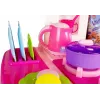 LEAN TOYS Pink Kitchen mit Wasser-Töpfen, Lebensmitteln und Sound
