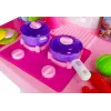 LEAN TOYS Pink Kitchen mit Wasser-Töpfen, Lebensmitteln und Sound