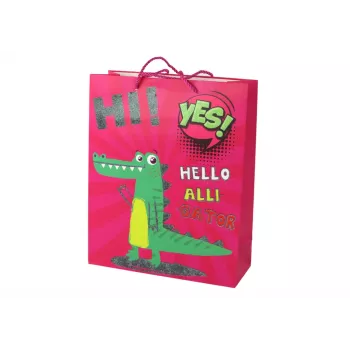 LEAN TOYS Rosa Papiertragetasche 32cm x 26cm x 10cm
