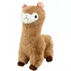 LEAN TOYS Plüsch-Alpaka Kuscheltier mit weichem Fell Beige 28 cm