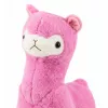 LEAN TOYS Plüsch-Alpaka Lama Plüschtier – Ultra weich kuschelig rosa 28 cm