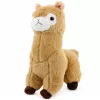 LEAN TOYS Plüsch-Alpaka-Lama Kuscheltier - Creme, 28 cm, kuscheliges Plüschtier mit superweichem Fell