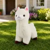 LEAN TOYS Plüsch-Alpaka weiches weißes Fell 28 cm