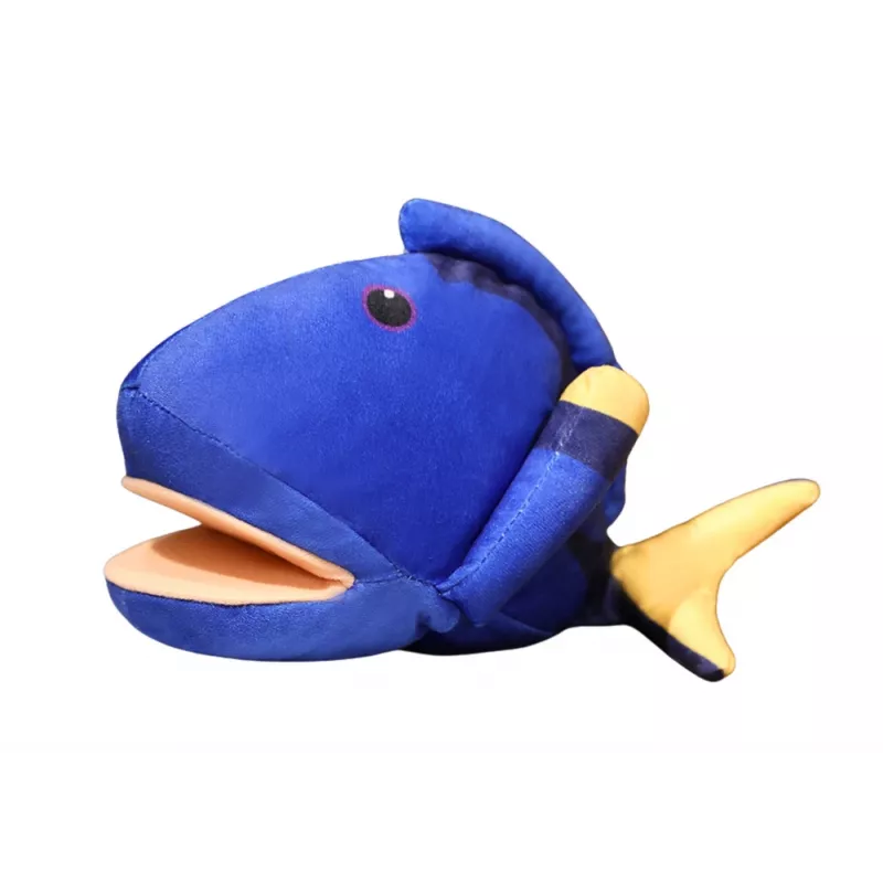 LEAN TOYS Plüsch-Blau-Fisch-Maskottchen-Puppe 25 cm