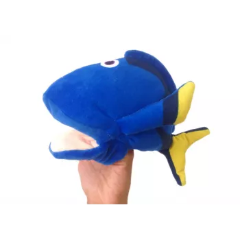 LEAN TOYS Plüsch-Blau-Fisch-Maskottchen-Puppe 25 cm