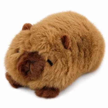 LEAN TOYS Plüsch-Capybara Tiermaskottchen Kuscheltier Braun 16 cm