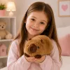 LEAN TOYS Plüsch-Capybara Tiermaskottchen Kuscheltier Braun 16 cm