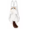 LEAN TOYS Plüsch-Katzenrucksack Maskottchen mit verstellbaren Trägern und Silikonpfoten Weiß 50cm