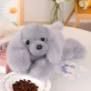 LEAN TOYS Plüsch Cocker Spaniel Hund mit beschwerten Pfoten, Grau, 30 cm