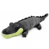 LEAN TOYS Plüschkrokodil Maskottchen Kuscheltier - Realistisches Grau, 90 cm