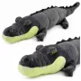 LEAN TOYS Plüschkrokodil Maskottchen Kuscheltier - Realistisches Grau, 90 cm