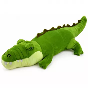 LEAN TOYS Plüschkrokodil Maskottchen Kuscheltier Realistisch Grün 70cm
