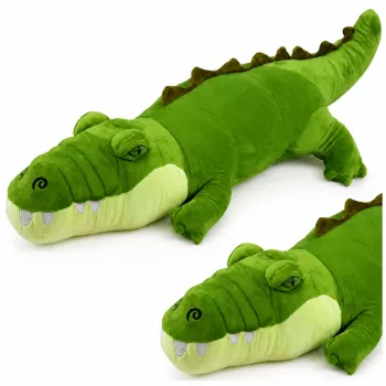LEAN TOYS Plüschkrokodil Maskottchen Kuscheltier Realistisch Grün 70cm