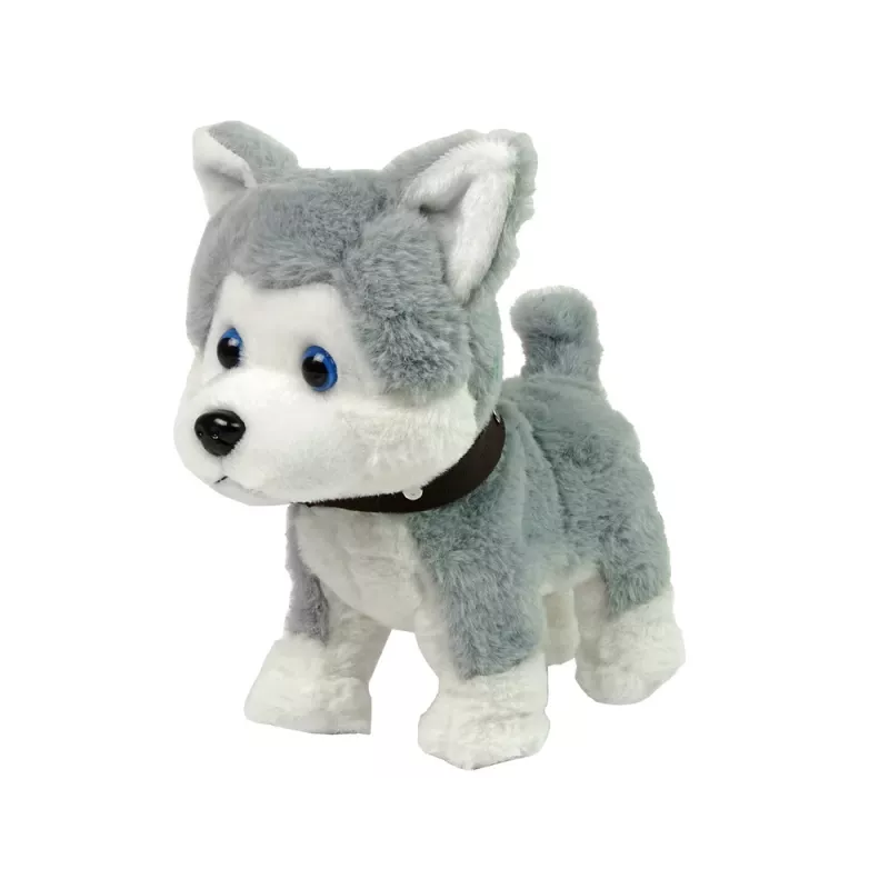 LEAN TOYS Plüschhund interaktiv pädagogisch Leine Lieder Spaziergänge