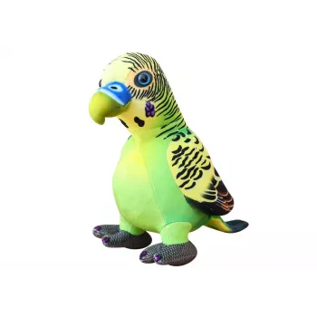 LEAN TOYS Plüsch-Grüner-Papagei-Maskottchen 20 cm