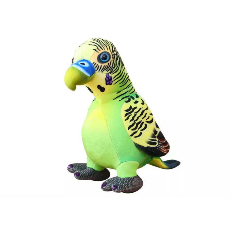 LEAN TOYS Plüsch-Grüner-Papagei-Maskottchen 20 cm