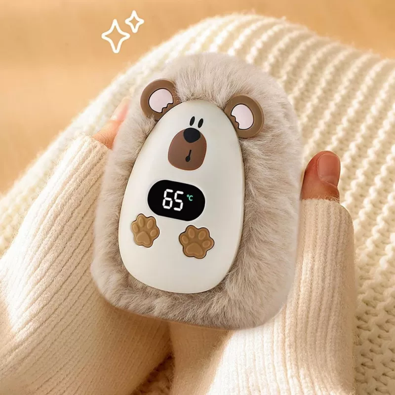 LEAN TOYS Plüsch-Igel Handwärmer Wiederaufladbar Beige 45°C / 55°C / 65°C