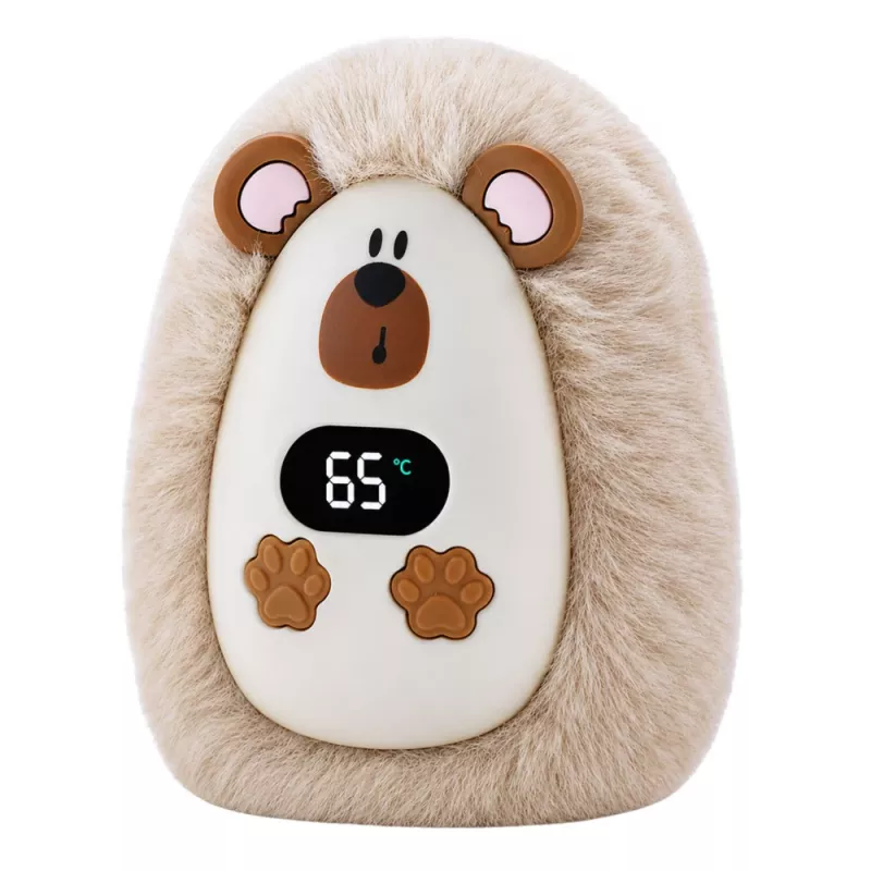 LEAN TOYS Plüsch-Igel Handwärmer Wiederaufladbar Beige 45°C / 55°C / 65°C