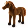 LEAN TOYS Plüschpferd Kuscheltier Dunkelbraun 40cm x 37cm