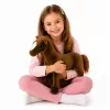 LEAN TOYS Plüschpferd Kuscheltier Dunkelbraun 40cm x 37cm