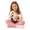 LEAN TOYS Plüschpferd Plüschtier Maskottchen Kuscheltier Weiß 40cm x 37cm