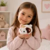LEAN TOYS Plüschkätzchen Maskottchen Kuscheltier Weich Klein Weiß 16 cm