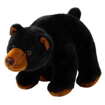 LEAN TOYS Plüsch-Maskottchen Kuscheltier Schwarzer Bär 28cm