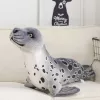 LEAN TOYS Plüsch-Maskottchen Kuscheltier Robbe Grau 37cm