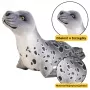 LEAN TOYS Plüsch-Maskottchen Kuscheltier Robbe Grau 37cm