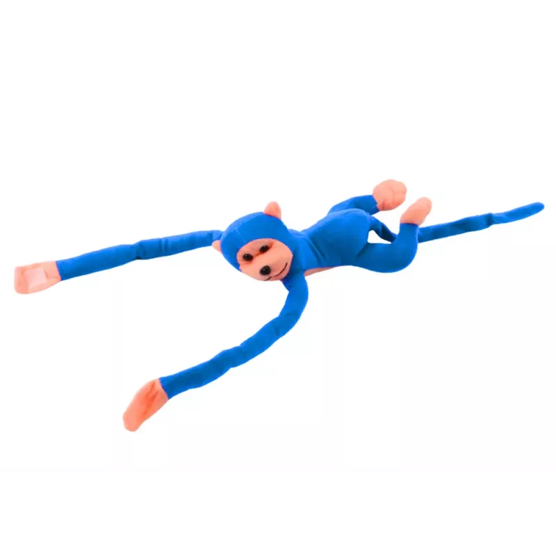 LEAN TOYS Plüschaffe Maskottchen mit Sound, Blau 80 cm