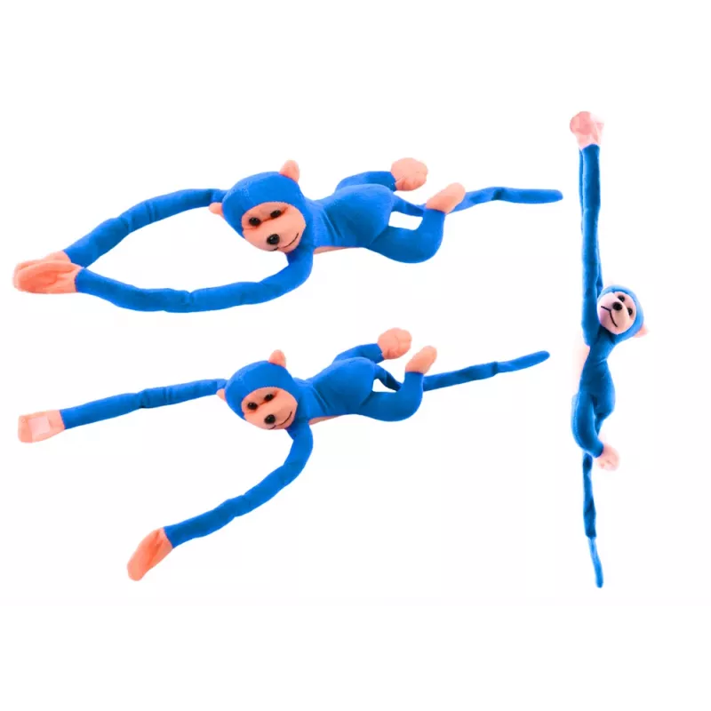 LEAN TOYS Plüschaffe Maskottchen mit Sound, Blau 80 cm