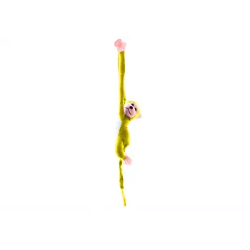 LEAN TOYS Plüschaffe Maskottchen mit Sound, Gelb 80 cm