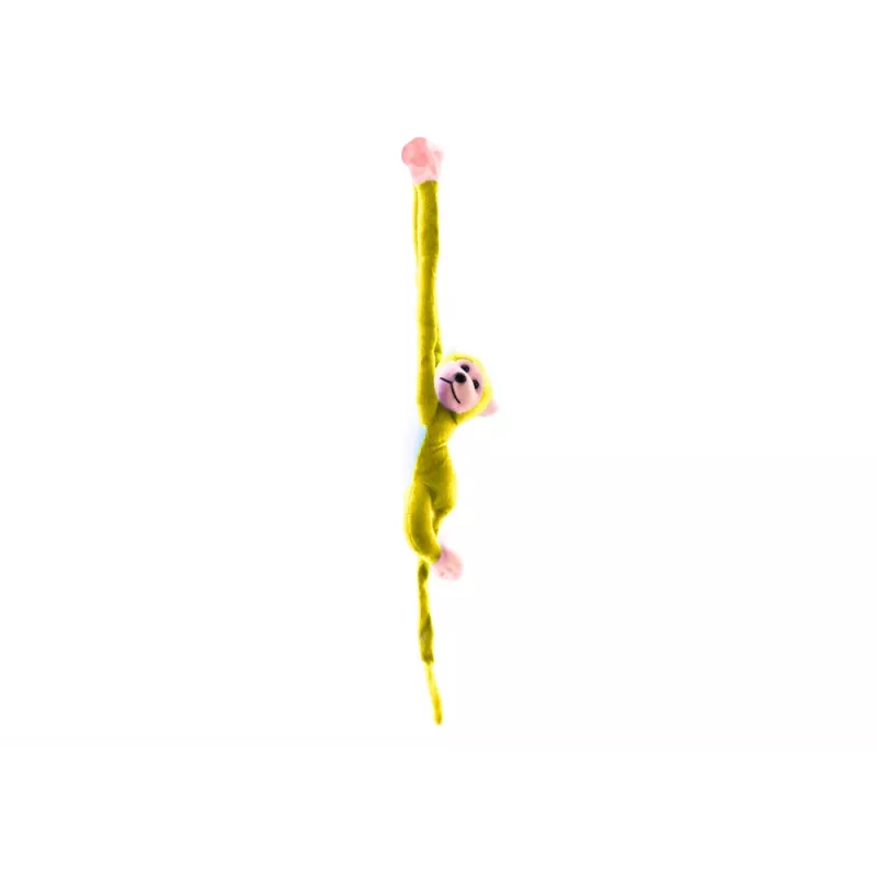 LEAN TOYS Plüschaffe Maskottchen mit Sound, Gelb 80 cm
