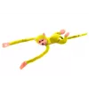 LEAN TOYS Plüschaffe Maskottchen mit Sound, Gelb 80 cm