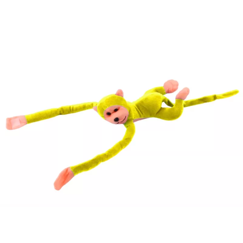 LEAN TOYS Plüschaffe Maskottchen mit Sound, Gelb 80 cm