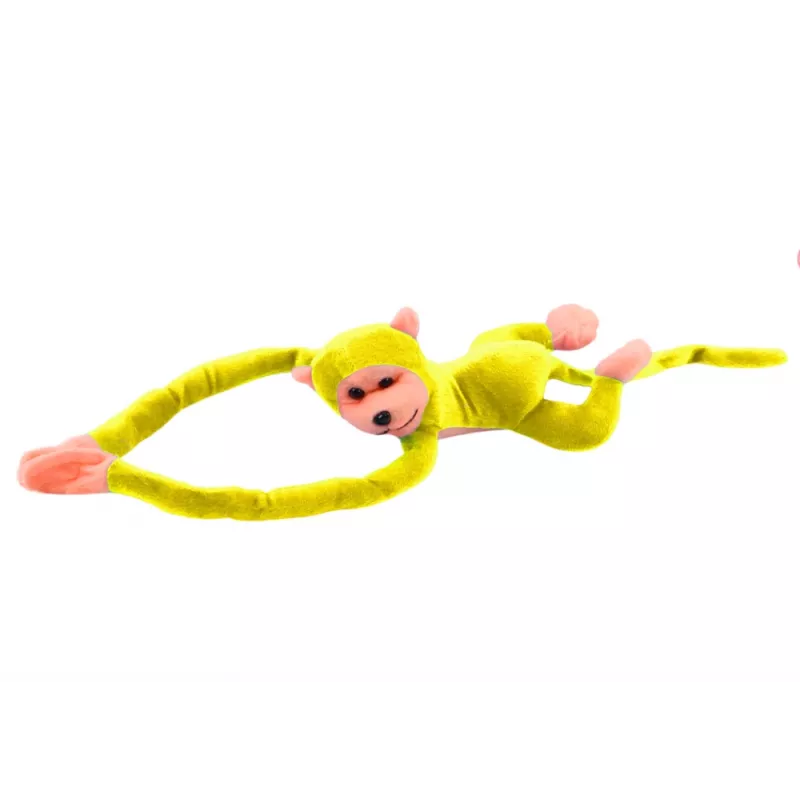 LEAN TOYS Plüschaffe Maskottchen mit Sound, Gelb 80 cm