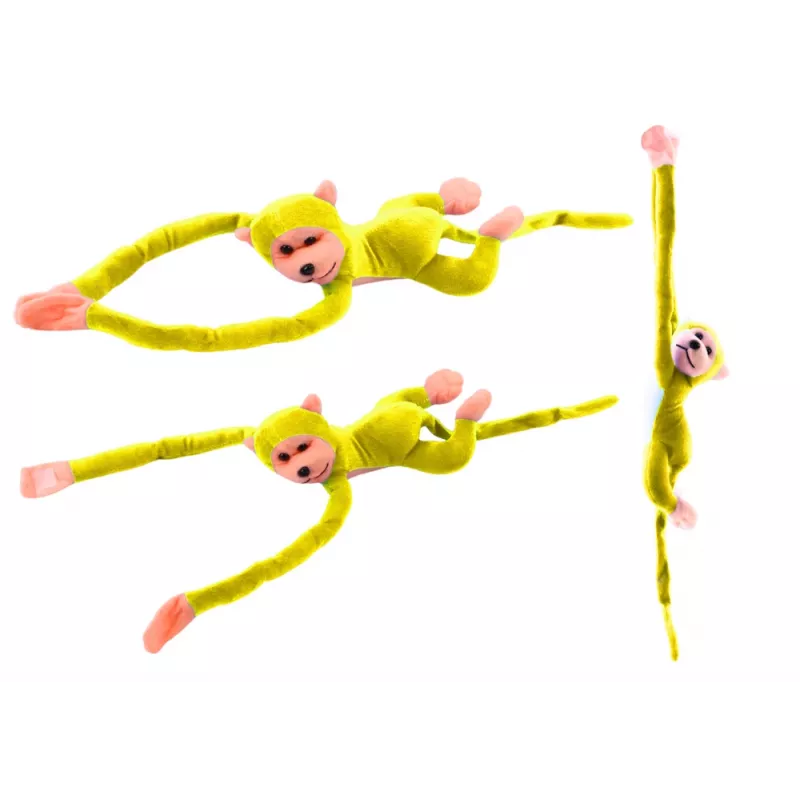 LEAN TOYS Plüschaffe Maskottchen mit Sound, Gelb 80 cm