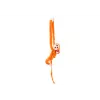 LEAN TOYS Plüschaffe mit Baby-Maskottchen, Orange mit Sound 70 cm