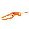LEAN TOYS Plüschaffe mit Baby-Maskottchen, Orange mit Sound 70 cm