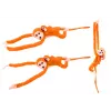 LEAN TOYS Plüschaffe mit Baby-Maskottchen, Orange mit Sound 70 cm