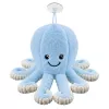 LEAN TOYS Plüsch-Oktopus mit Saugnapf, Blau, 16 cm