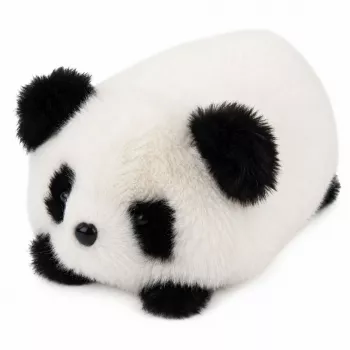 LEAN TOYS Plüsch-Panda Kuscheltier Schwarz und Weiß 16 cm