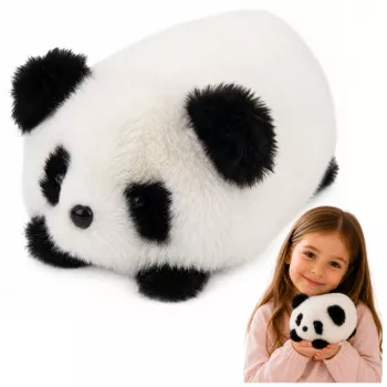 LEAN TOYS Plüsch-Panda Kuscheltier Schwarz und Weiß 16 cm