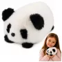 LEAN TOYS Plüsch-Panda Kuscheltier Schwarz und Weiß 16 cm