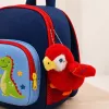 LEAN TOYS Plüsch-Papagei Schlüsselanhänger Rot 9 cm