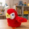 LEAN TOYS Plüsch-Papagei Schlüsselanhänger Rot 9 cm