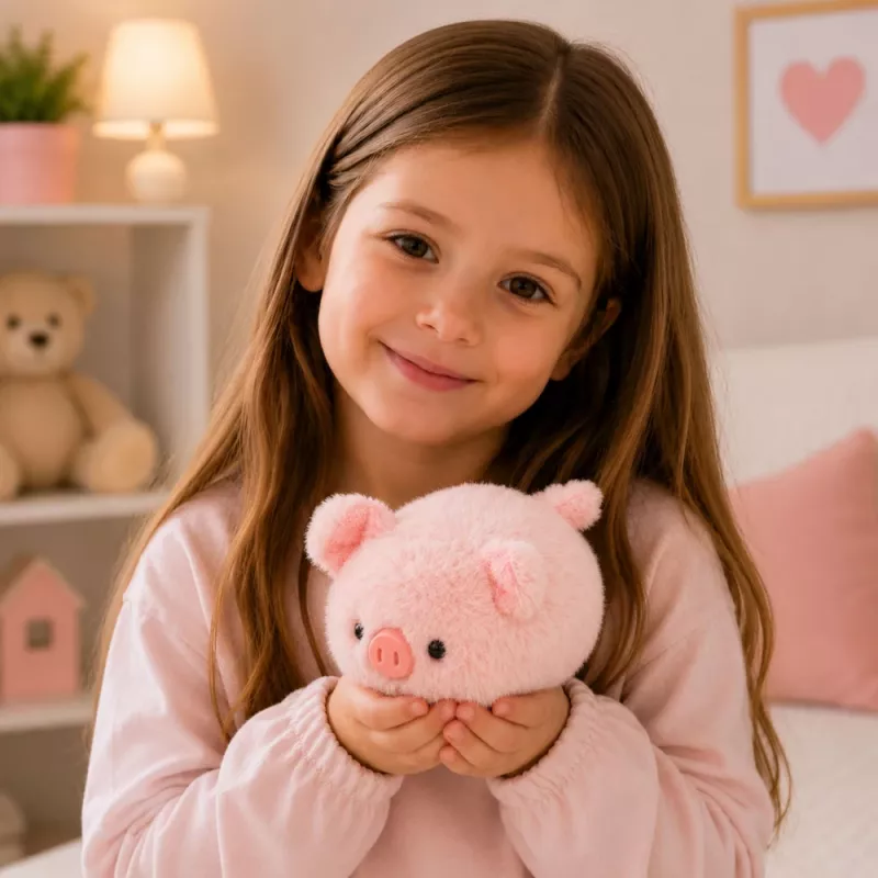 LEAN TOYS Plüschschwein Maskottchen Weiches Kuscheltier Rosa 16 cm