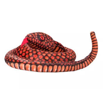 LEAN TOYS Plüsch-Schlangen-Maskottchen Rot 100 cm