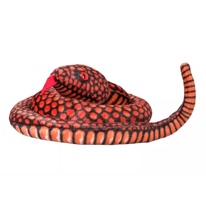 LEAN TOYS Plüsch-Schlangen-Maskottchen Rot 100 cm